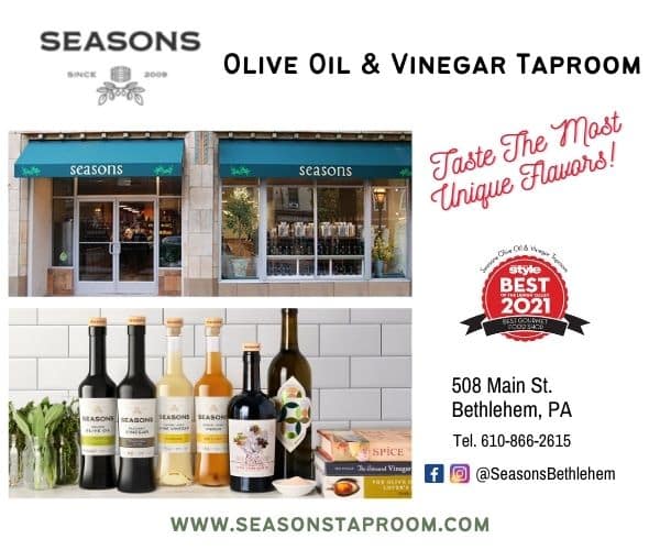 Seasons Olive Oil & Vinegar Taproom Advertisement